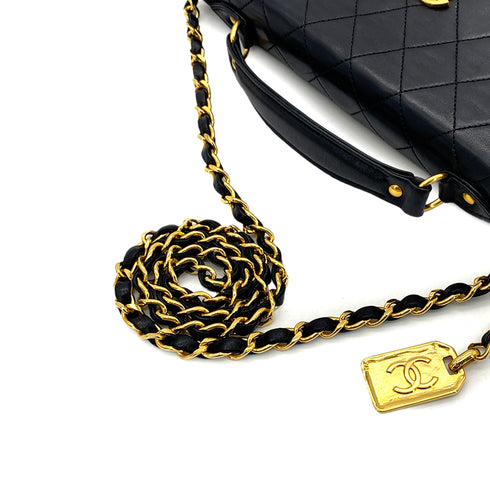 CHANEL VINTAGE MATELASSE 2WAY CHAIN SHOULDER BAG BLACK LAMB SKIN 90270799 - PURPOSE