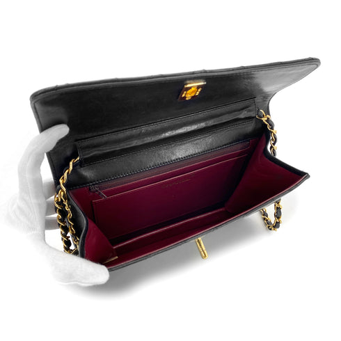 CHANEL VINTAGE MATELASSE 2WAY CHAIN SHOULDER BAG BLACK LAMB SKIN 90270799 - PURPOSE