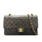 CHANEL VINTAGE CLASSIC FLAP MEDIUM CHAIN SHOULDER BAG GRAY LAMB SKIN 90270801 - PURPOSE