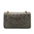 CHANEL VINTAGE CLASSIC FLAP MEDIUM CHAIN SHOULDER BAG GRAY LAMB SKIN 90270801 - PURPOSE