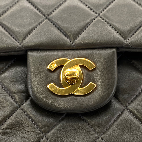 CHANEL VINTAGE CLASSIC FLAP MEDIUM CHAIN SHOULDER BAG GRAY LAMB SKIN 90270801 - PURPOSE