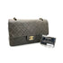 CHANEL VINTAGE CLASSIC FLAP MEDIUM CHAIN SHOULDER BAG GRAY LAMB SKIN 90270801 - PURPOSE