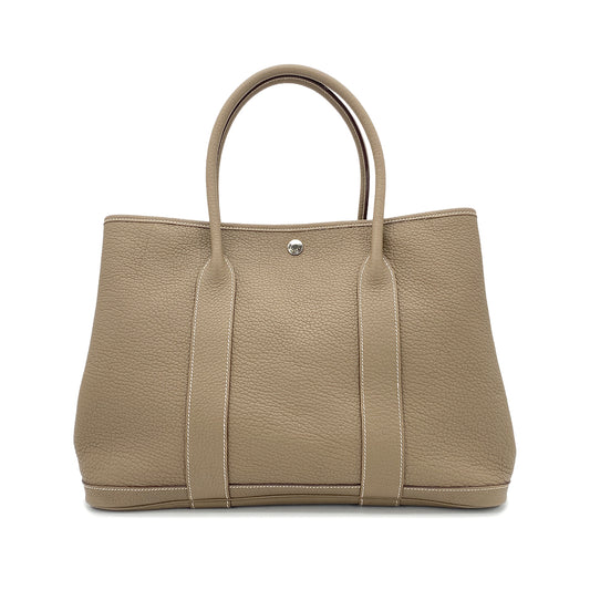 HERMES GARDEN PARTY PM ETOUPE VEAU NEGONDA TOTE BAG □K 90270803