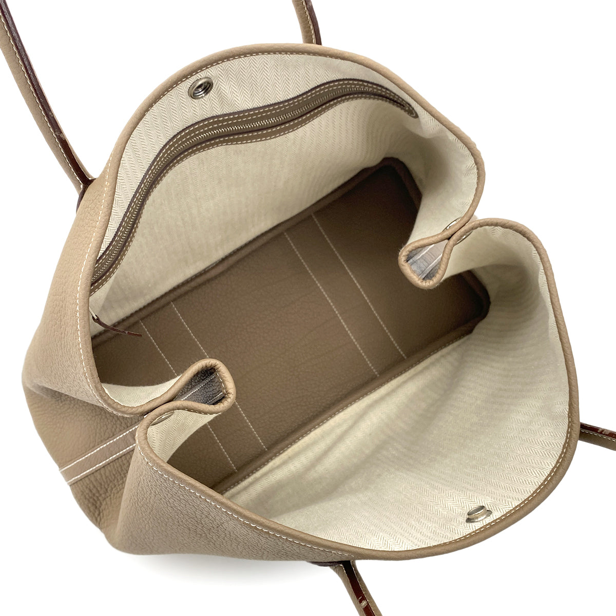 HERMES GARDEN PARTY PM ETOUPE VEAU NEGONDA TOTE BAG □K 90270803