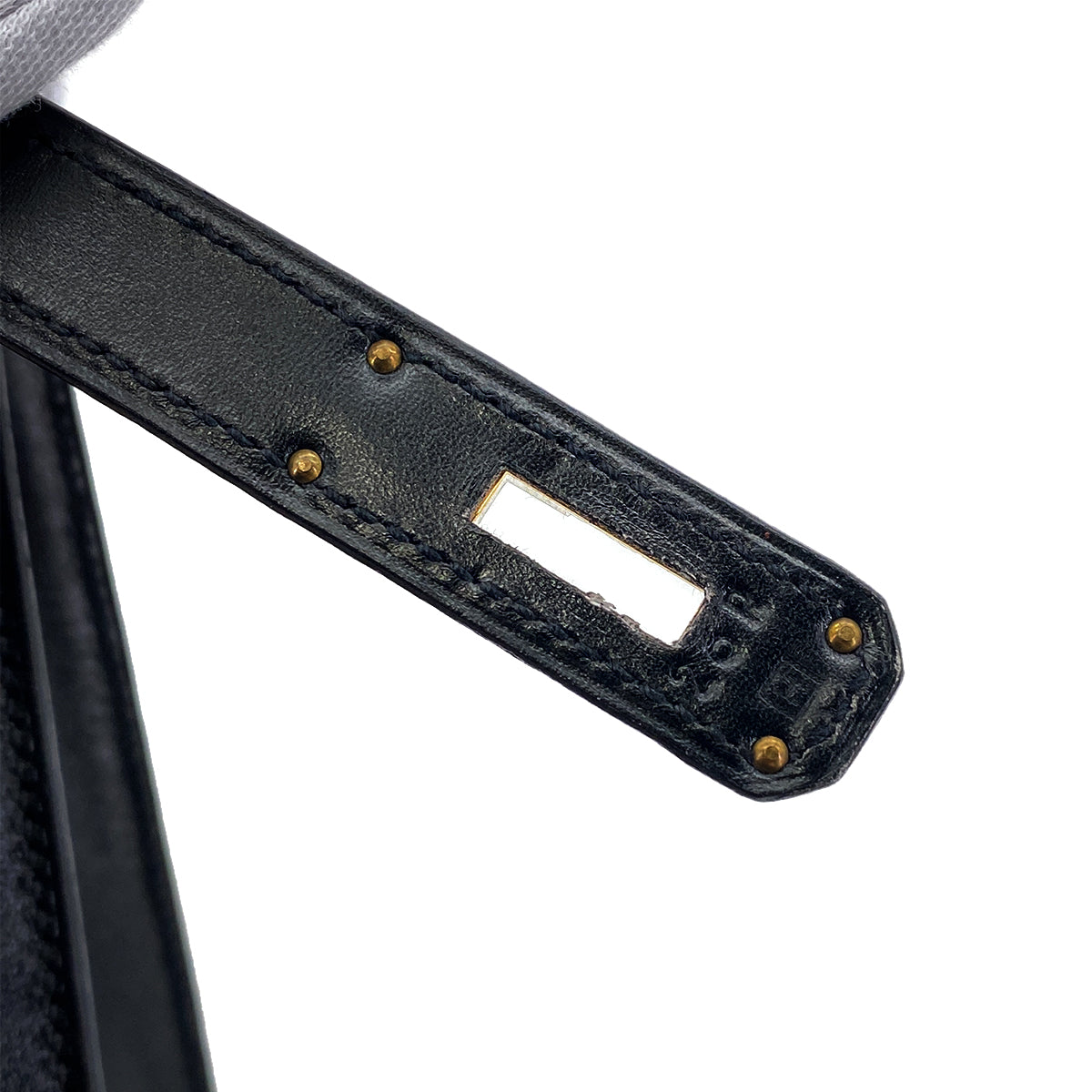 HERMES KELLY 32 BLACK BOXCALF TOILE H HAND SHOULDER BAG GHW □H 90270805