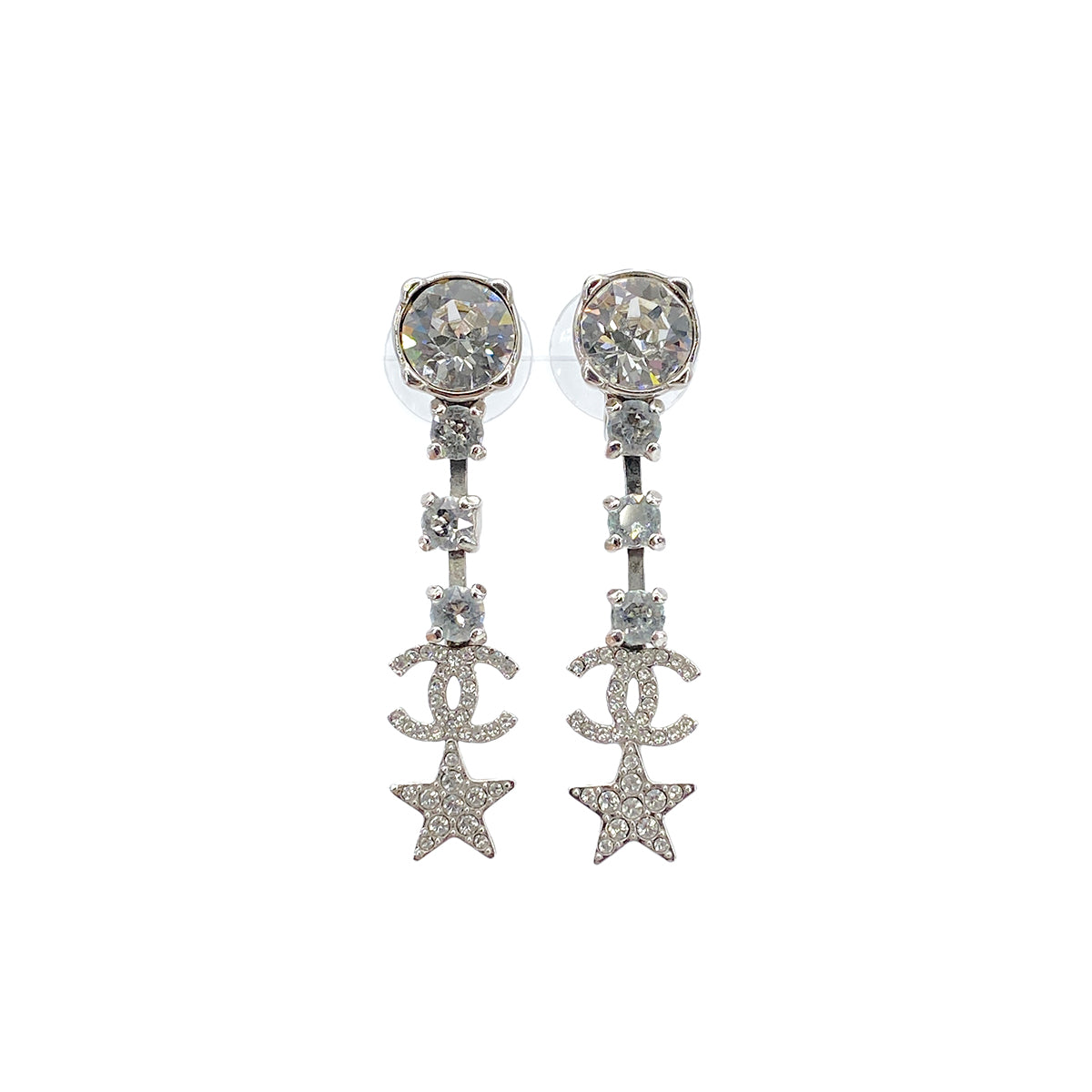 CHANEL EARRINGS COCOMARK STAR RHINESTONE ACCESSORY B20P 90270831