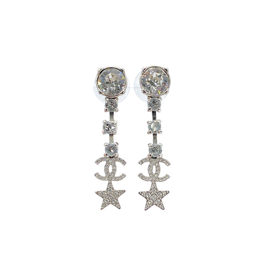 CHANEL EARRINGS COCOMARK STAR RHINESTONE ACCESSORY B20P 90270831