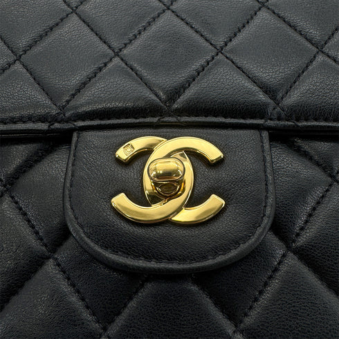 CHANEL VINTAGE PARENT-CHILD BAG PARENTS ONLY BLACK LAMB SKIN 90270847 - PURPOSE