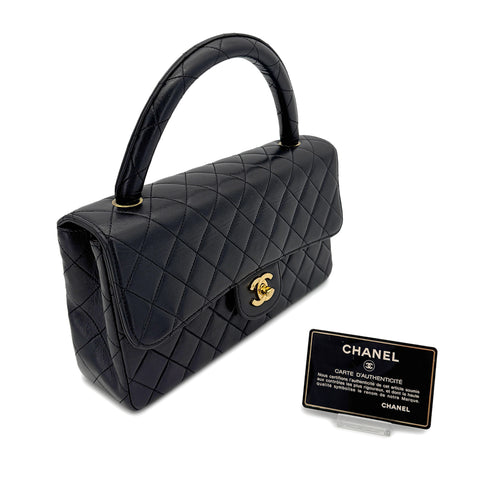 CHANEL VINTAGE PARENT-CHILD BAG PARENTS ONLY BLACK LAMB SKIN 90270847 - PURPOSE