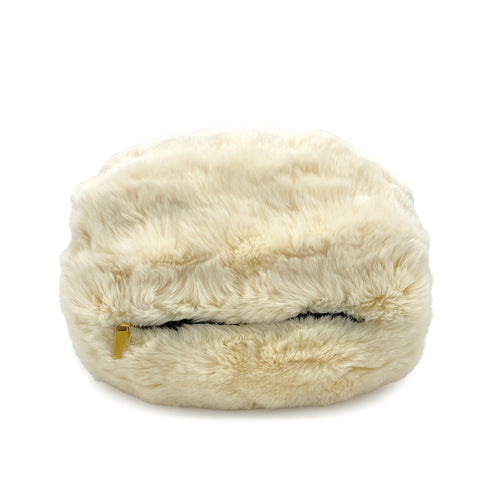 CHANEL VINTAGE LAPINFUR COCOMARK ARM WARMER CHAIN SHOULDER BAG WHITE FUR 90270848 - PURPOSE
