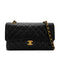 CHANEL VINTAGE CLASSIC FLAP MEDIUM CHAIN SHOULDER BAG BLACK CAVIAR SKIN 90270850 - PURPOSE