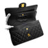 CHANEL VINTAGE CLASSIC FLAP MEDIUM CHAIN SHOULDER BAG BLACK CAVIAR SKIN 90270850 - PURPOSE