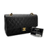 CHANEL VINTAGE CLASSIC FLAP MEDIUM CHAIN SHOULDER BAG BLACK CAVIAR SKIN 90270850 - PURPOSE