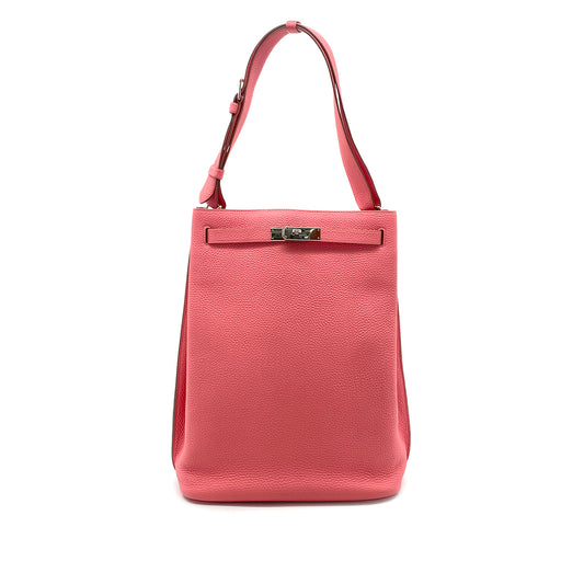 HERMES SO KELLY 26 ROSE AZALEE TAURILLON CLEMENCE SHOULDER BAG □G SHW 90270852