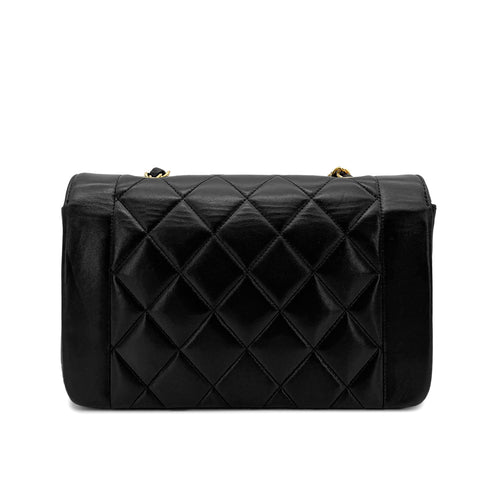CHANEL VINTAGE DIANA SMALL CHAIN SHOULDER BAG BLACK LAMB SKIN 90270854 - PURPOSE
