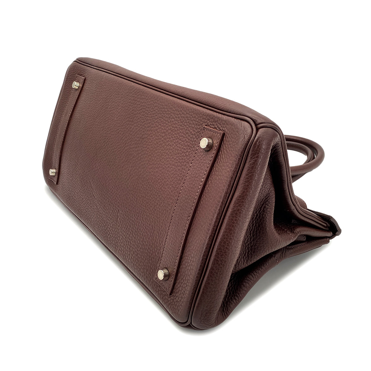 HERMES SHOULDER BIRKIN 42 BROWN TYPE TAURILLON CLEMENCE □H SHW 90270856