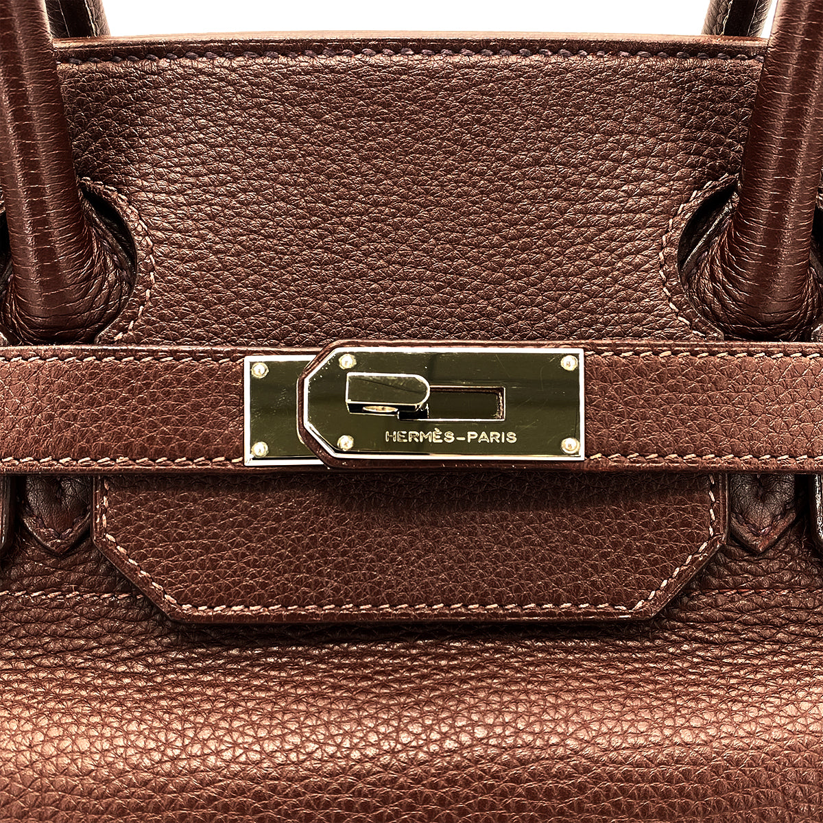 HERMES SHOULDER BIRKIN 42 BROWN TYPE TAURILLON CLEMENCE □H SHW 90270856