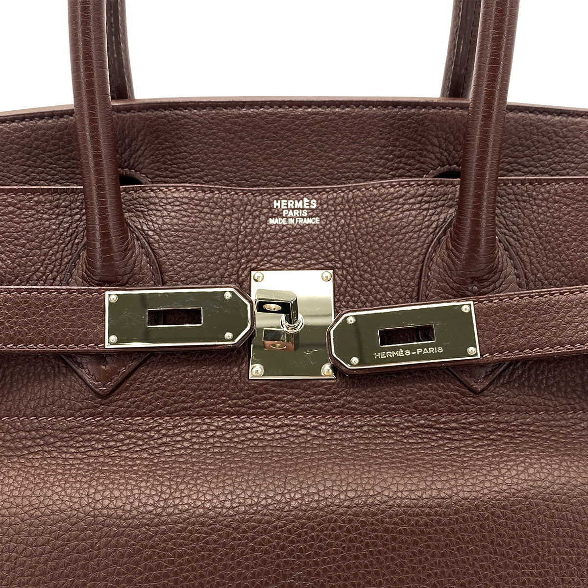 HERMES SHOULDER BIRKIN 42 BROWN TYPE TAURILLON CLEMENCE □H SHW 90270856