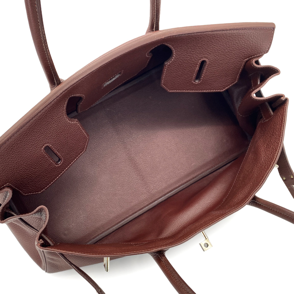 HERMES SHOULDER BIRKIN 42 BROWN TYPE TAURILLON CLEMENCE □H SHW 90270856