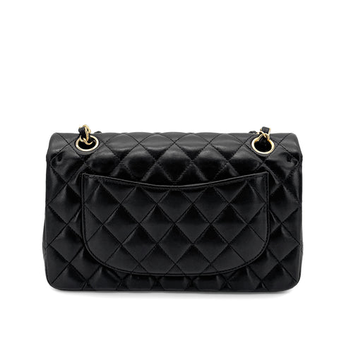 CHANEL VINTAGE CLASSIC FLAP SMALL CHAIN SHOULDER BAG BLACK LAMB SKIN 90270863 - PURPOSE