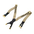 CHANEL VINTAGE SUSPENDER LOGO BEIGE BLACK CANVAS LEATHER 90270873 - PURPOSE