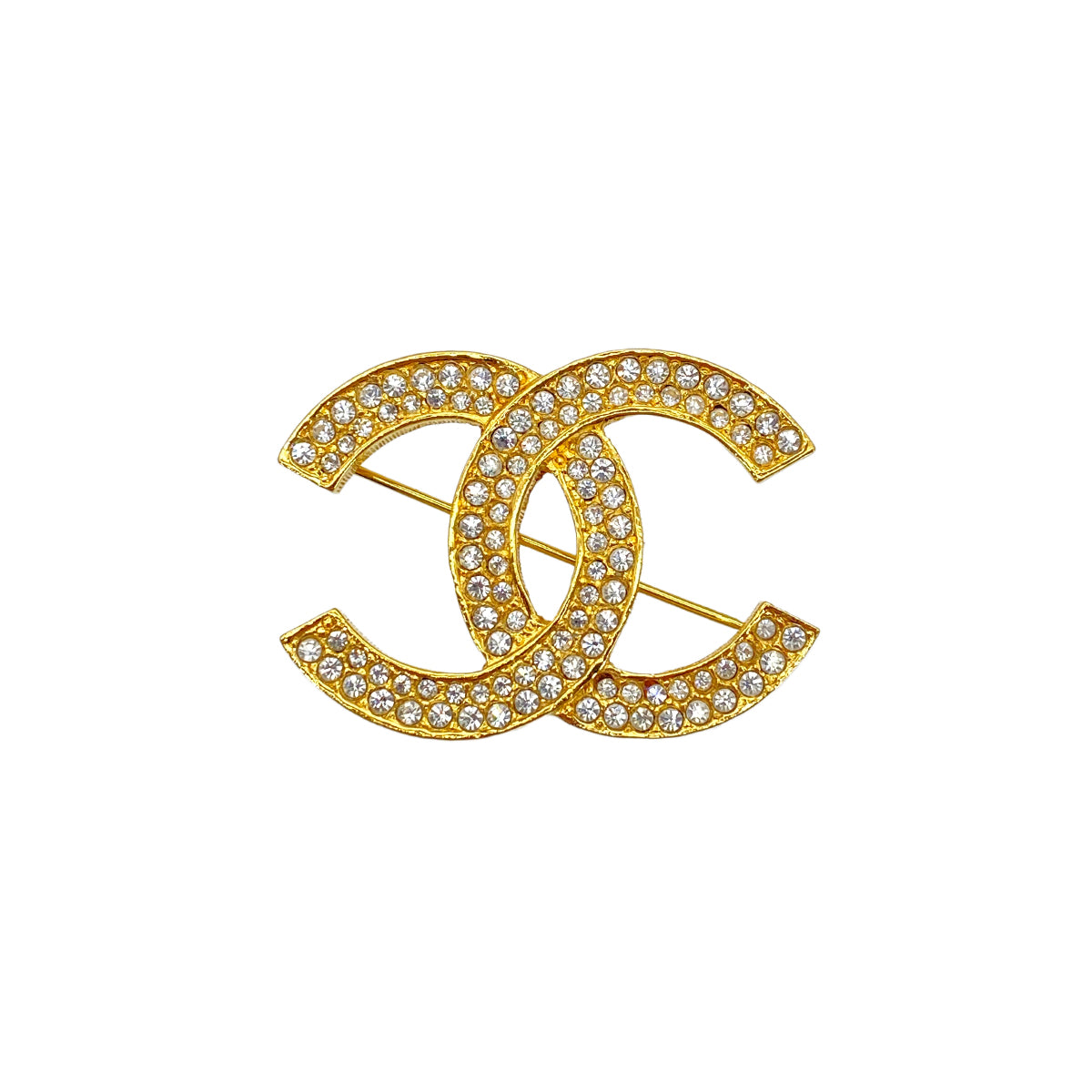 CHANEL VINTAGE COCOMARK BROOCH RHINESTONE ACCESSORY 90270880