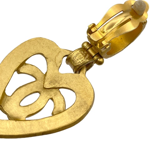 CHANEL VINTAGE EARRINGS HEART COCOMARK ACCESSORY 95P 90271278 - PURPOSE