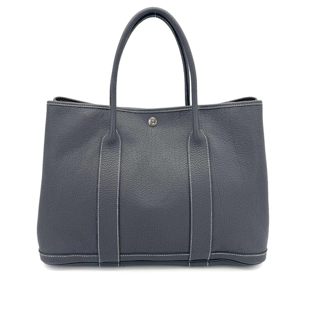 HERMES GARDEN PARTY PM GRAPHITE VEAU NEGONDA TOTE BAG □K 90269842