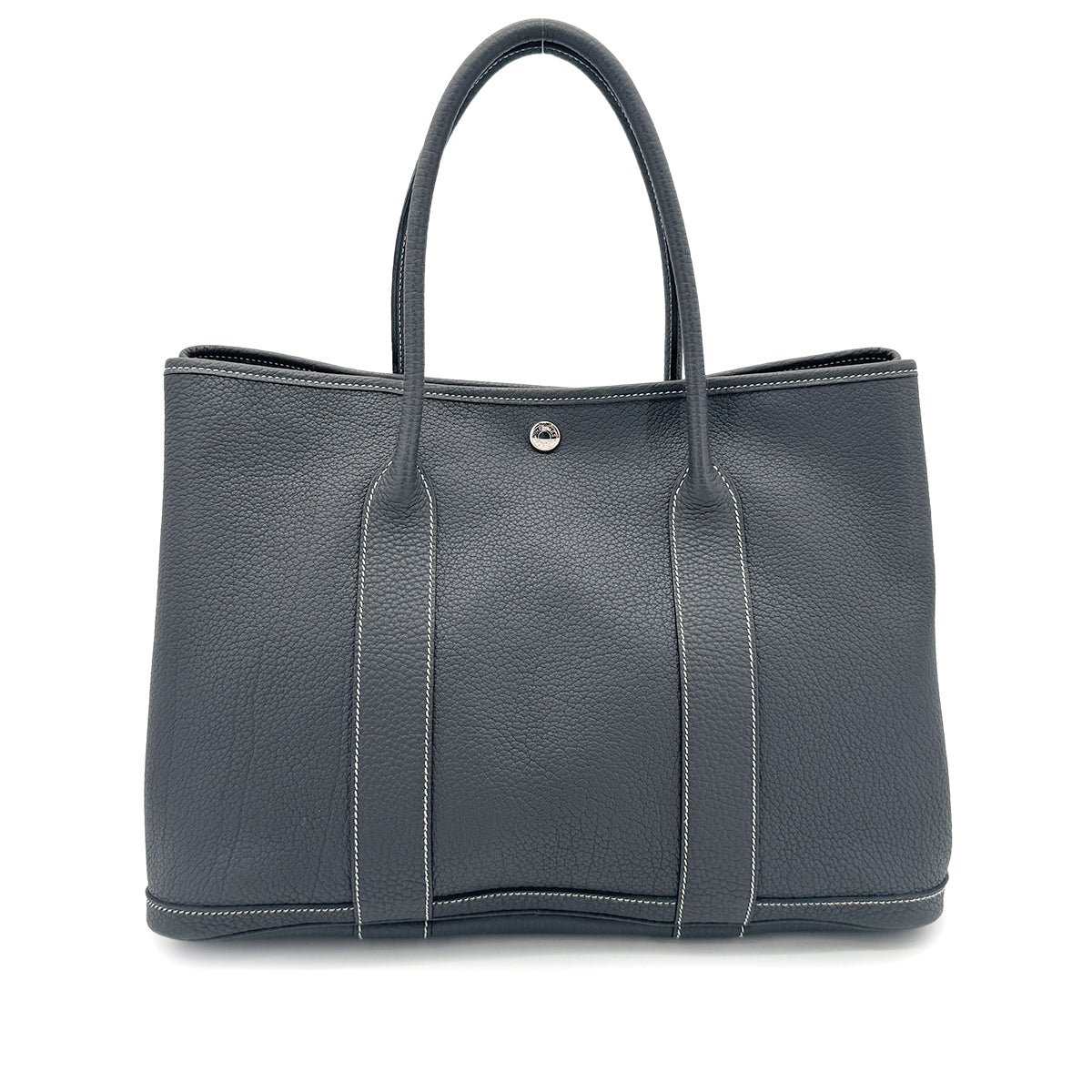 HERMES GARDEN PARTY PM GRAPHITE VEAU NEGONDA TOTE BAG □K 90269842