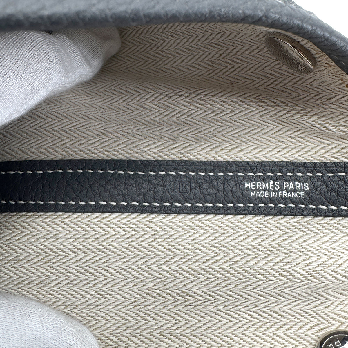 HERMES GARDEN PARTY PM GRAPHITE VEAU NEGONDA TOTE BAG □K 90269842