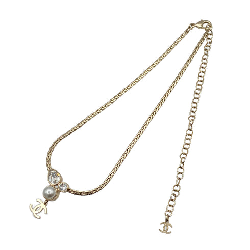CHANEL NECKLACE COCOMARK RHINESTONE FAKEPEARL ACCESSORY A22C 90271294 - PURPOSE