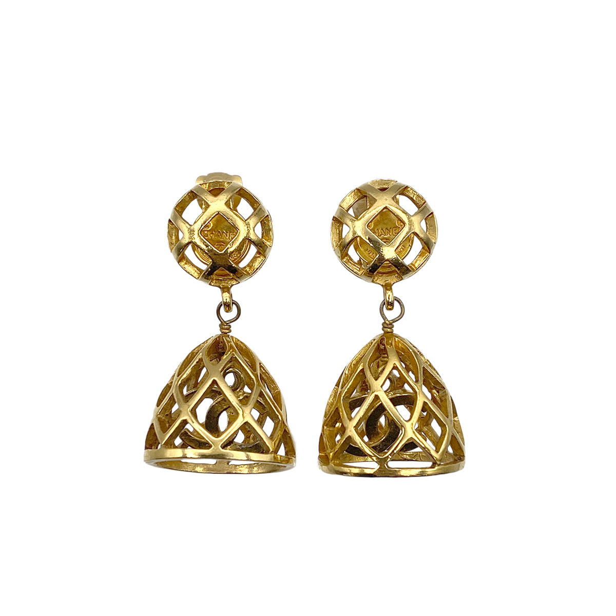 CHANEL VINTAGE EARRINGS COCOMARK BASKET ACCESSORY 90271295