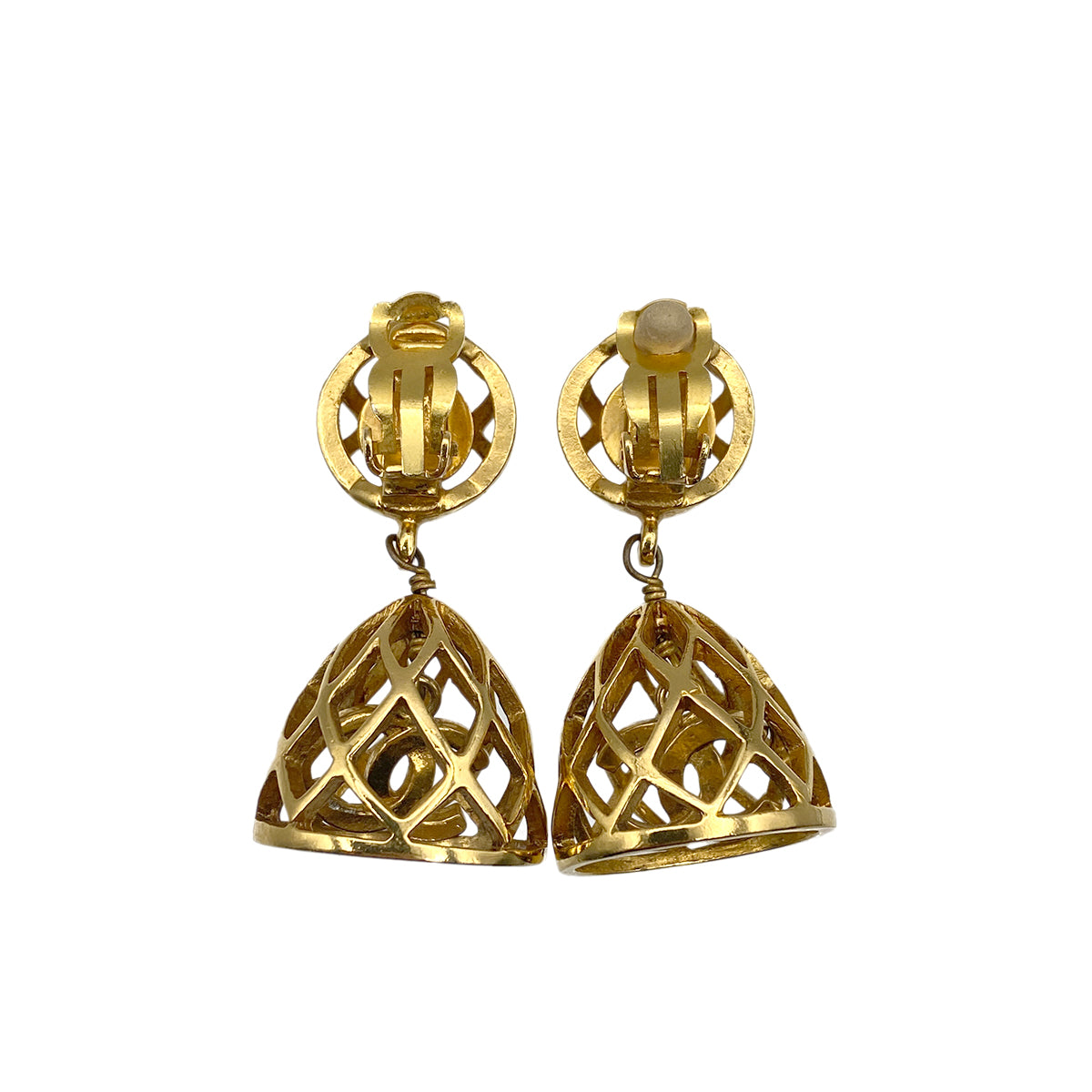 CHANEL VINTAGE EARRINGS COCOMARK BASKET ACCESSORY 90271295