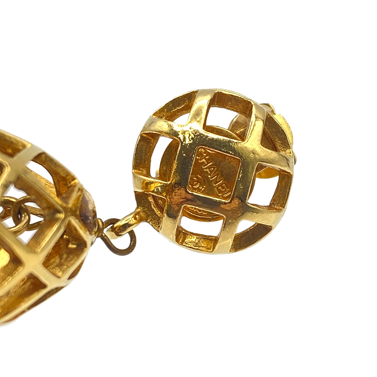 CHANEL VINTAGE EARRINGS COCOMARK BASKET ACCESSORY 90271295