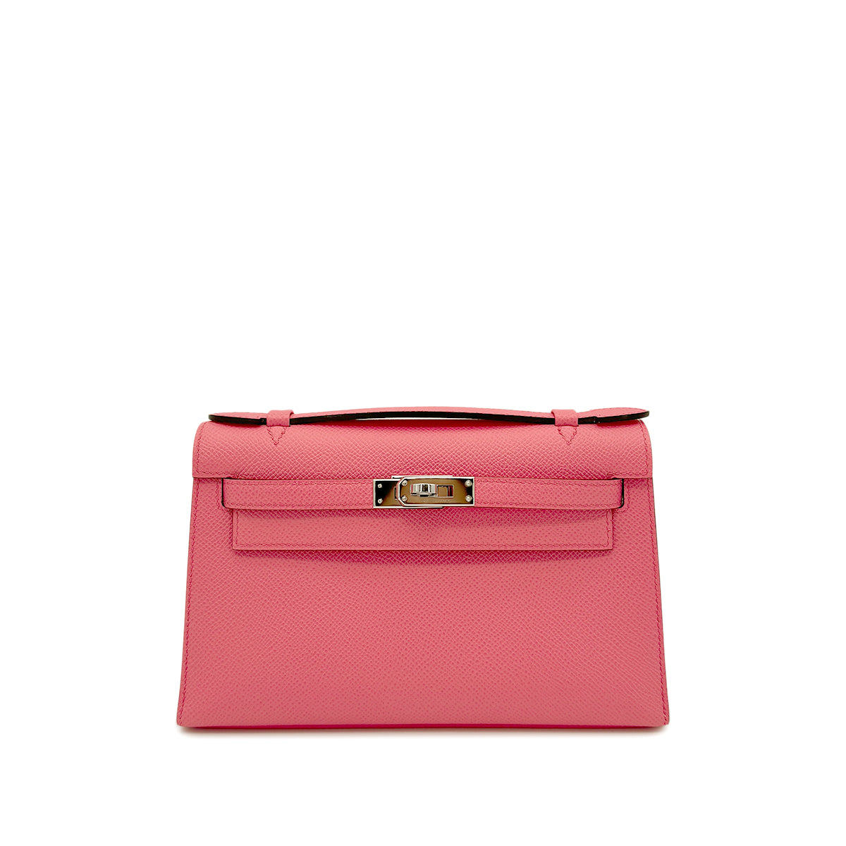 HERMES KELLY POCHETTE SELLIER ROSE AZALEE VEAU EPSOM W 90271297