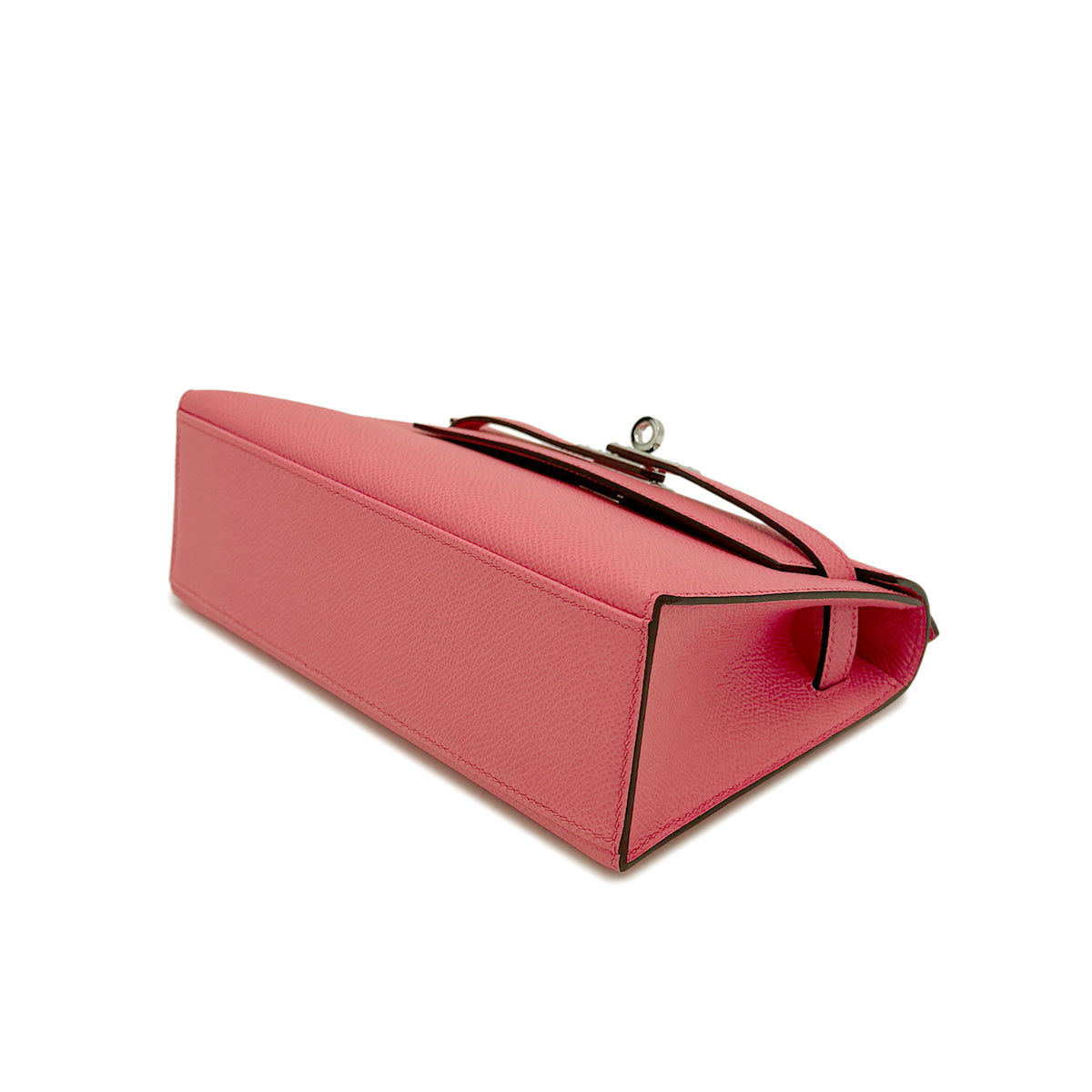 HERMES KELLY POCHETTE SELLIER ROSE AZALEE VEAU EPSOM W 90271297