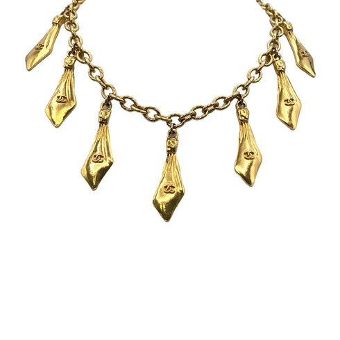 CHANEL VINTAGE NECKLACE COCOMARK GOLD ACCESSORY 90271301 - PURPOSE