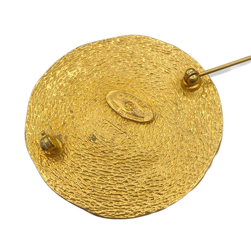 CHANEL VINTAGE CAMBON BROOCH GOLD ROUND ACCESSORY 90271303 - PURPOSE