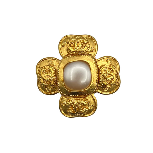 CHANEL VINTAGE COCOMARK BROOCH FAUX PEARL ACCESSORY 96A 90271304 - PURPOSE