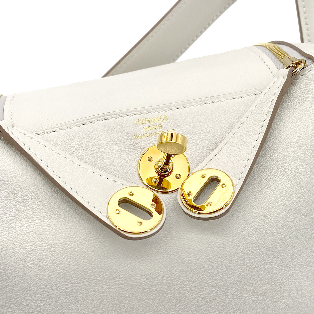 HERMES LINDY MINI 20 VERSO GRIS PERLE GRIS MEYER SWIFT SHOULDER BAG B GHW 90271383