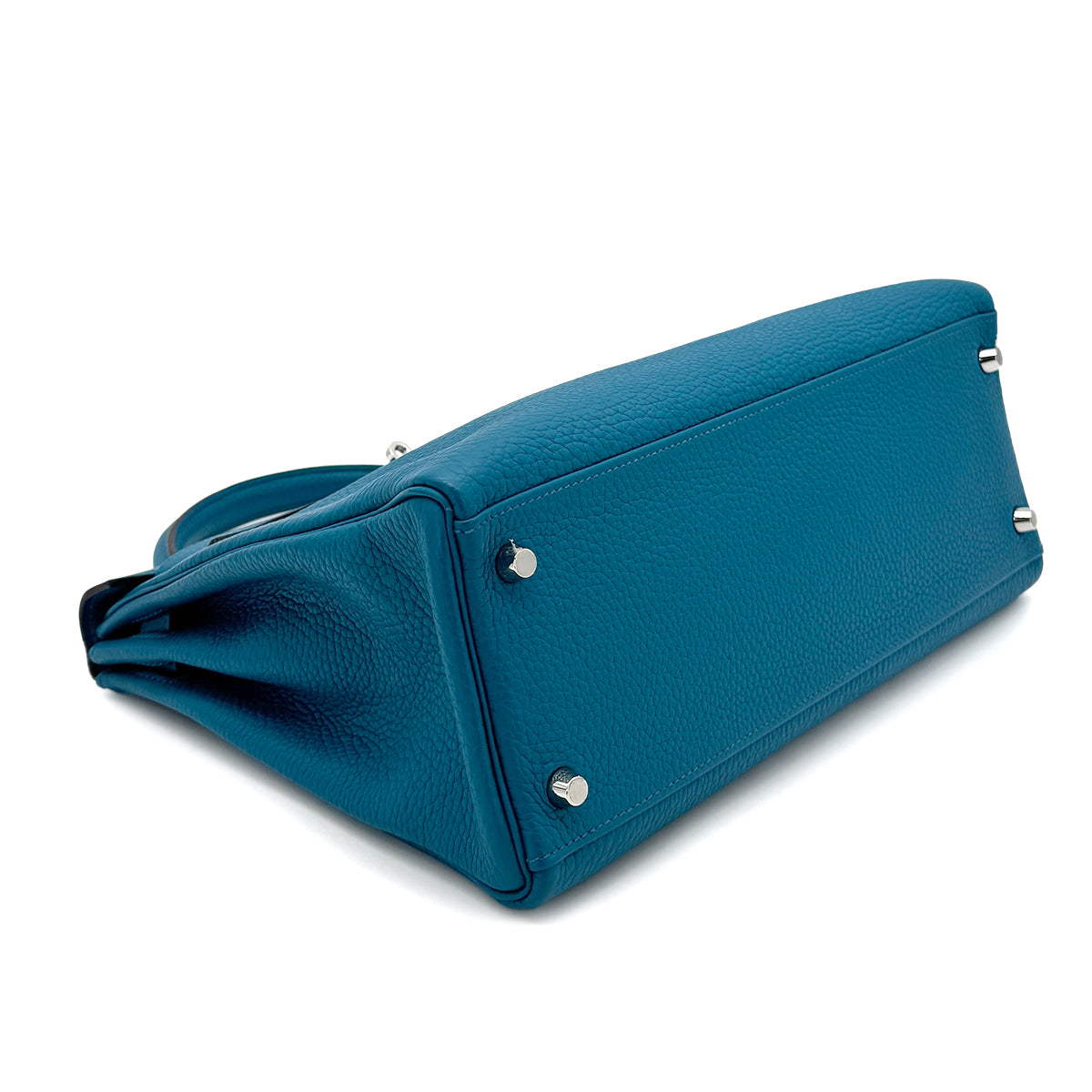 HERMES KELLY 32 RETOURNE BLEU IZMIR TAURILLON CLEMENCE HAND SHOULDER BAG T SHW 90271711