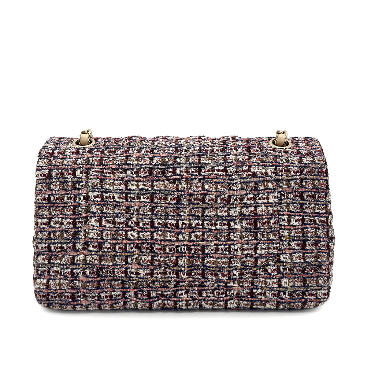 CHANEL CHAIN SHOULDER BAG PINK TWEED 90271716