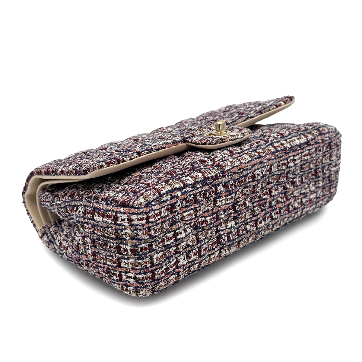 CHANEL CHAIN SHOULDER BAG PINK TWEED 90271716