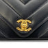 CHANEL VINTAGE CHEVRON BIJOU CHAIN SHOULDER BAG BLACK LAMB SKIN 90271718 - PURPOSE
