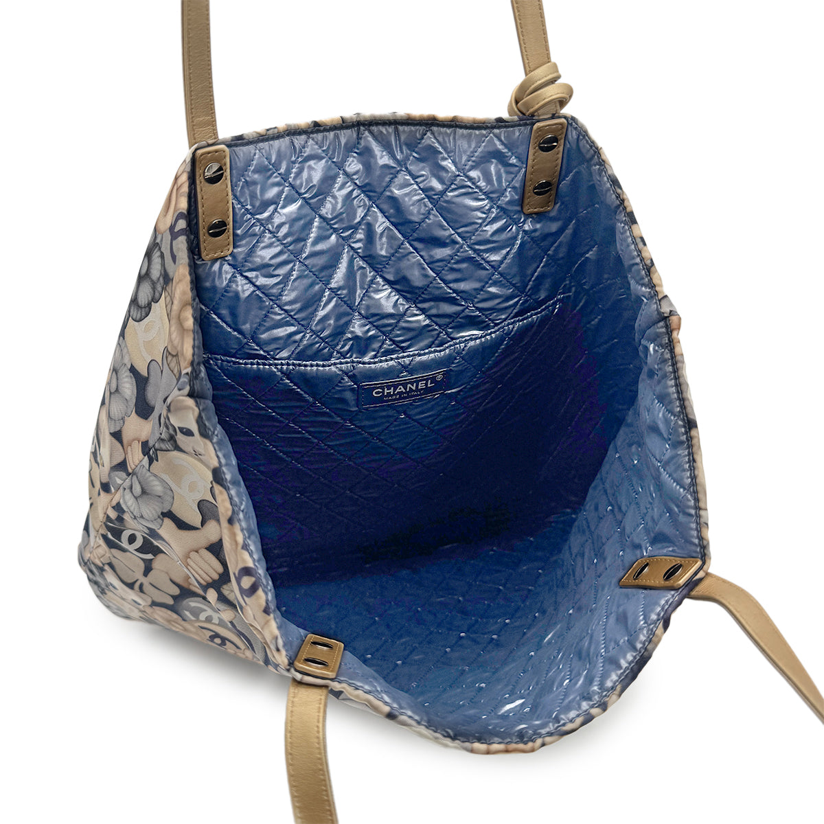 CHANEL CHOUPETTE CAT PRINT TOTE BAG BERGE 90271721
