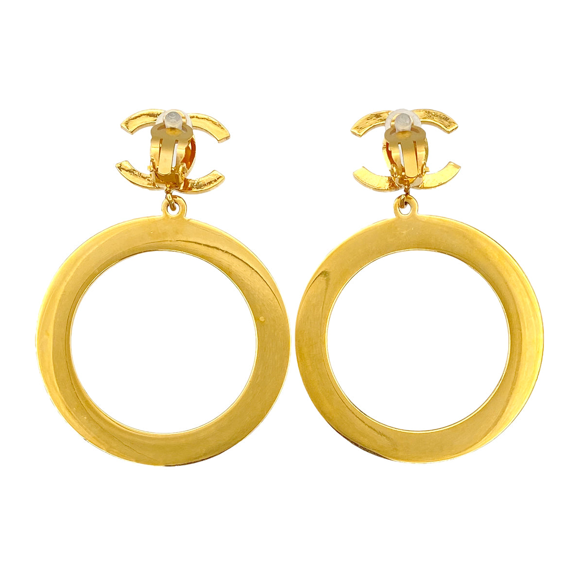 CHANEL VINTAGE EARRINGS COCOMARK HOOP ACCESSORY 90271732