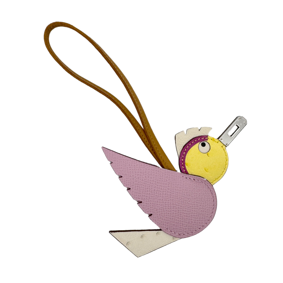 HERMES BAG CHARM BIRDY TOUCH BIRD MAUVE SYLVESTRE NATURAL JAUNE CITRON MAGNOLIA NATA VEAU EPSOM OSTRICH AGNEAU MILO SHW W 90271733