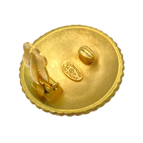 CHANEL VINTAGE EARRINGS LOGO ROUND ACCESSORY 94P 90271741 - PURPOSE