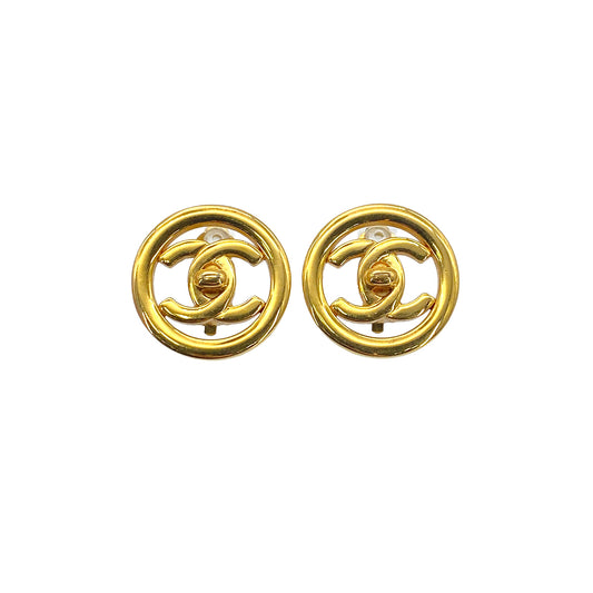 CHANEL VINTAGE EARRINGS TURN LOCK ACCESSORY 97P 90271747