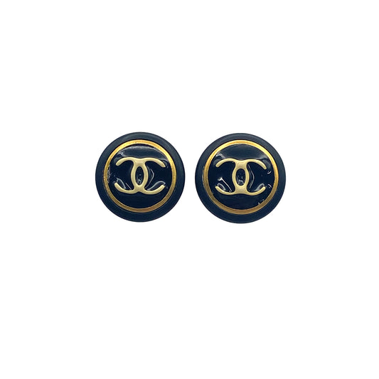 CHANEL VINTAGE EARRINGS COCOMARK ROUND ACCESSORY 97P 90271749